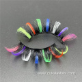 multi colored false lashes makeup rainbow colorful eyelashes